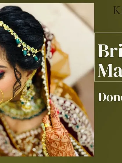 A promotional image for my bridal makeup services. It showcases a close-up of a bride's flawless makeup, highlighting the skill and artistry I bring to every client.