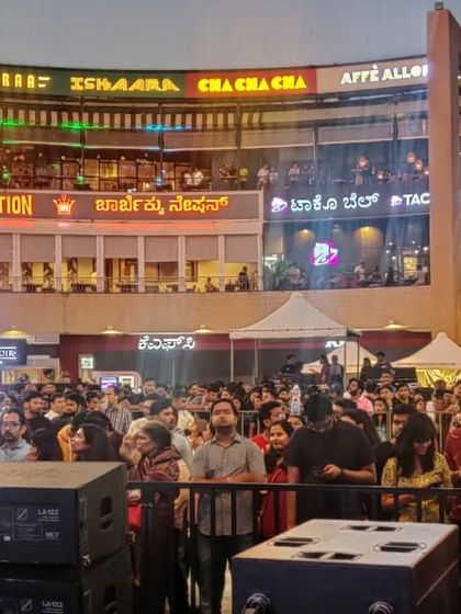 A view of the packed audience at a show in Bangalore. The venue was buzzing, and the crowd was ready for a great night of music.
