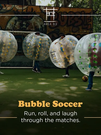 Get ready to run, roll, and laugh your way through a match of Bubble Soccer. It's impossible to play without a huge smile on your face.