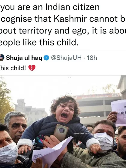 Our national policy, especially concerning Kashmir, cannot be about territory and ego. It must be about the people, their rights, and their future, embodied in the face of this child.