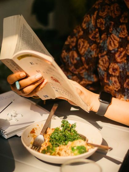 A perfect afternoon spent with a good book and a nourishing meal. This is the experience I always wanted to create, a place where you can feed your body and your mind at the same time.