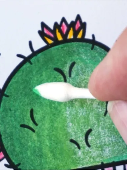 A simple Q tip can be an effective tool for blending colored pencils. In my classes, I show students how to use everyday items to achieve smooth gradients and soft textures in their artwork.