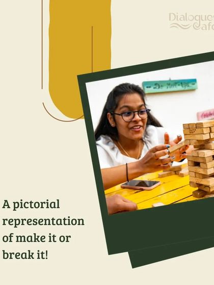 A pictorial representation of "make it or break it". The suspense of a Jenga game is always a thrill.