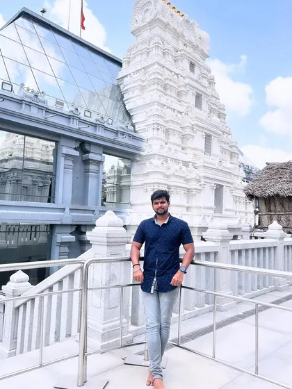 Visiting the beautiful ISKCON temple in Bengaluru, a place of stunning modern and traditional architecture.
