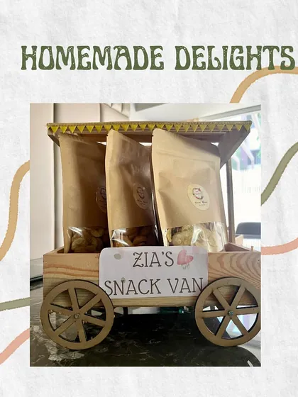 We love creating special treats for the little ones. This custom 'Snack Van' hamper was packed with kid-friendly favourites like our homemade chips and nachos. It’s a fun way to make snack time exciting for your children.