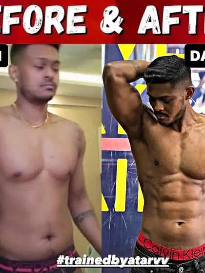 A 49-day or 7-week transformation. This client achieved a significantly leaner and more muscular look in a short amount of time through intense focus.