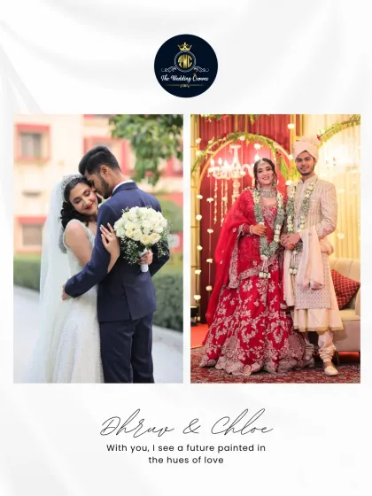 Love stories are beautiful in every form, and I specialize in weaving different cultures together. This portrait of Dhruv and Chloe captures the harmony of their fusion wedding, blending Christian and Hindu traditions into one seamless, beautiful celebration.