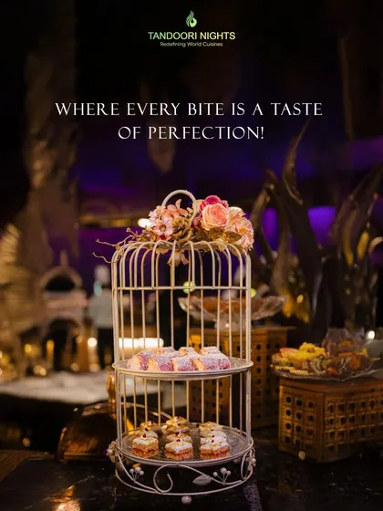 Where every bite is a taste of perfection. Our dessert stations, like this one featuring a decorative birdcage, are designed to be a feast for the eyes.