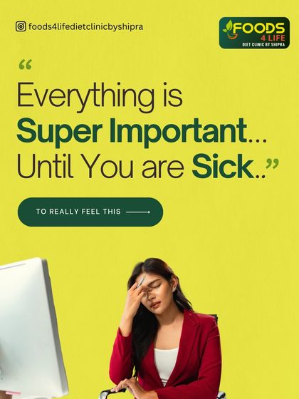 Everything seems super important, until you get sick. Don't wait for a health crisis to prioritize your well being. Small, consistent steps today prevent major problems tomorrow.