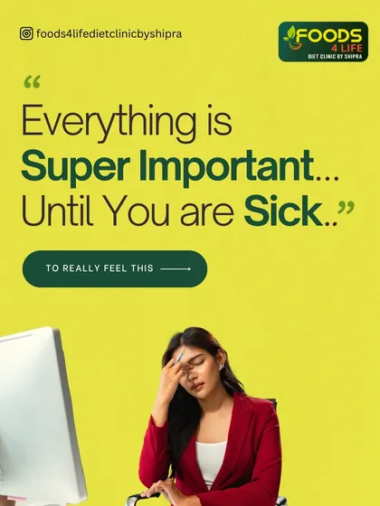 Everything seems super important until you get sick. This is a powerful reminder to make your health a priority every single day, not just when something goes wrong.