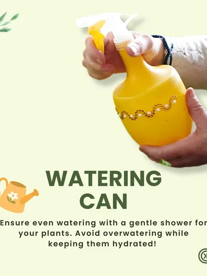 A watering can or a spray bottle ensures you can give your plants a gentle shower without overwatering them. Proper hydration is key to a healthy garden, and these tools help you do it right.