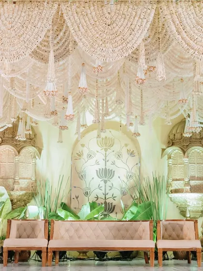 The full view of the 'Whispering Willows' stage, demonstrating how traditional elements can be styled in a contemporary and sophisticated way.