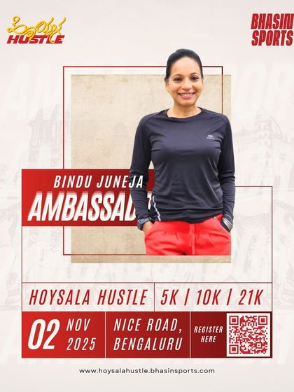 Ambassador Bindu Juneja is ready to lead the movement. She represents the strength and camaraderie that define our running events.