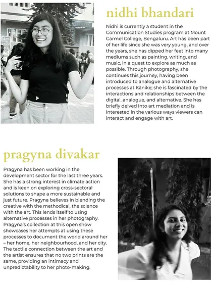 An introduction to two of the talented young photographers, Nidhi and Pragyna, who participated in the Our Shared Cultural Heritage (OSCH) programme.