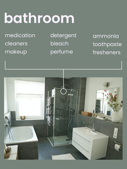 Your bathroom can also contain hazards for your pet. This checklist includes medications, cleaners, and makeup. Always store these items securely.