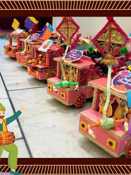 An animated version of my truck-themed Lohri 'mithai' boxes, bringing the festive 'dhol' and 'bhangra' spirit to life.