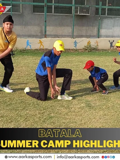 Fielding drills are an essential part of our summer camp. Here, students work on their ground fielding and pickup technique.