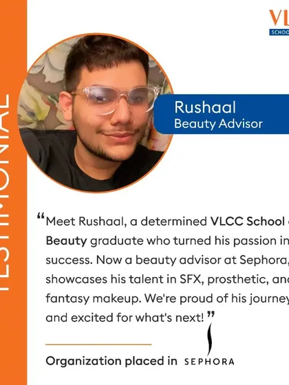 I am incredibly proud of my students' success. This testimonial from a graduate, now a Beauty Advisor at Sephora, is a testament to the career-focused training I provide, especially in specialized fields like SFX and fantasy makeup.