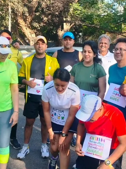 More scenes from the Autism awareness run. It's heartwarming to see our members come together to show their support.
