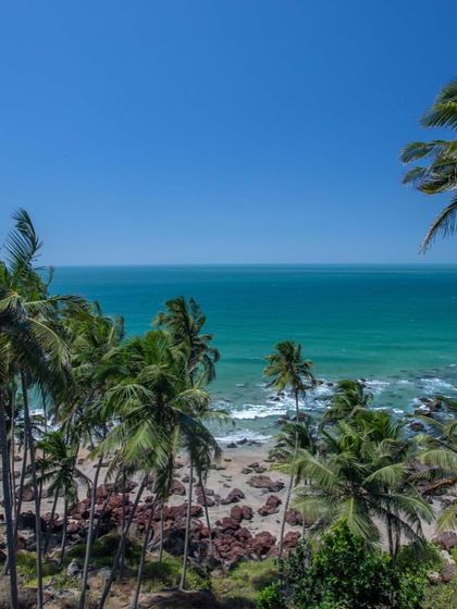The breathtaking coastline of South Goa, the location for our September yoga retreat.