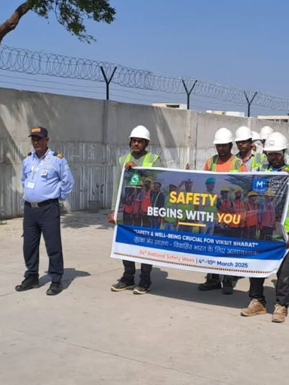 Our team participates in a safety march, holding a banner that reads "Safety Begins with You." This activity, part of National Safety Week, reinforces the personal and collective commitment required to maintain a zero-incident workplace.