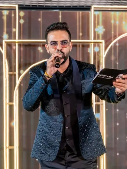 On stage and in my element at a glamorous Sangeet in Lonavala. I make sure every detail is handled so the family can just relax and enjoy the show.