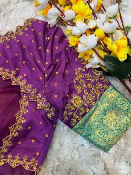 Chaithu Gowda - Custom Designer Ethnic Wear Custom Embroidered Blouses photo 77