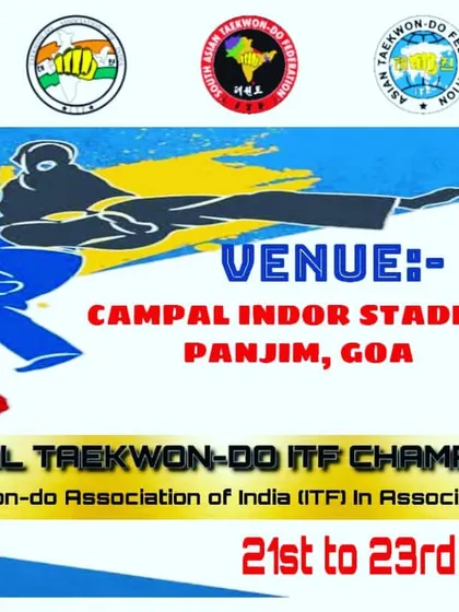 An official poster for the 36th National Taekwon-do ITF Championship in Goa. We travel across the country to compete against the best fighters in India.
