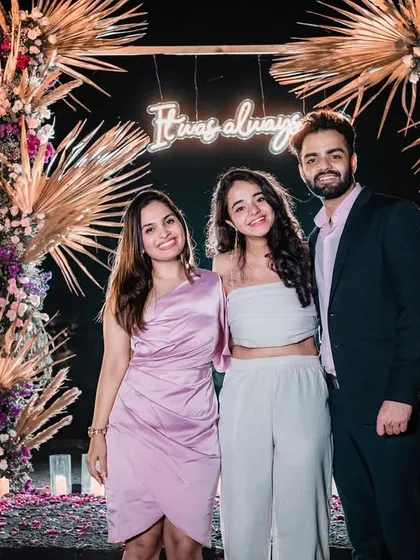 The couple with one of our team members, celebrating a successful and beautiful surprise proposal. We love being part of these moments.