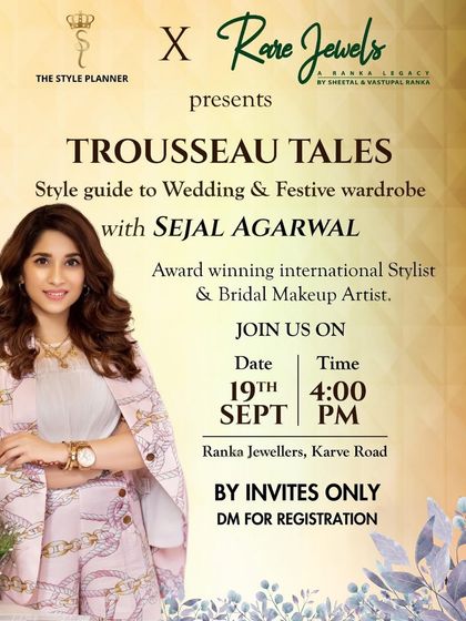 Mark your calendars, Pune. I'm hosting the season's most exclusive Wedding and Festive Styling Session. This is for brides-to-be, their families, or anyone looking to elevate their festive wardrobe.