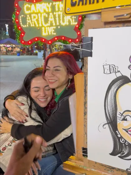 A hug of pure joy! This is the kind of heartwarming reaction that makes every stroke of the pen worthwhile.