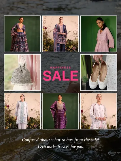 Confused about what to buy from the sale? This collage gives you a glimpse of the variety available, from kurta sets to co-ords and accessories.