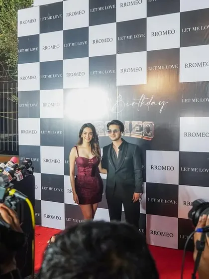A custom checkerboard media wall for a red carpet event. This provides a clean, branded backdrop perfect for celebrity photos and press interviews.