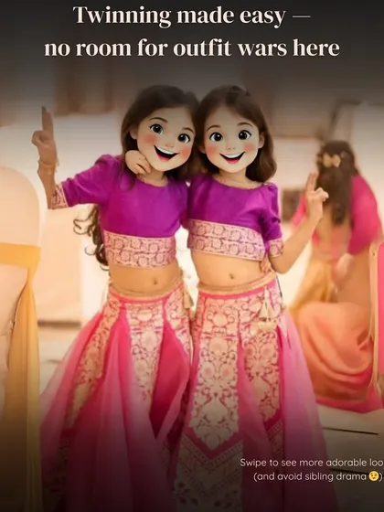 I know the sibling outfit drama is real, so I'm here to make twinning easy and fun. This is a glimpse of how I create coordinated sister sets that celebrate their unique bond, with no room for arguments.