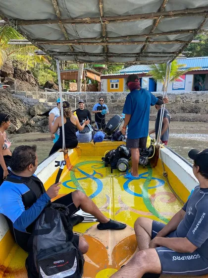 Moments from our Andaman dive trips, showing everything from gearing up at the dive center to relaxing on the boat between dives.