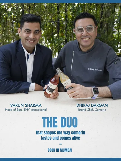 The duo that shapes the way Comorin tastes. Head of Bars Varun Sharma and Brand Chef Dhiraj Dargan bring balance, craft, and character to every experience.