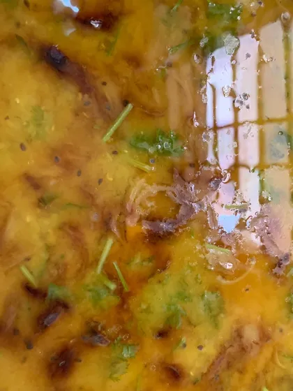 A simple dal, which I serve with most of my thalis.