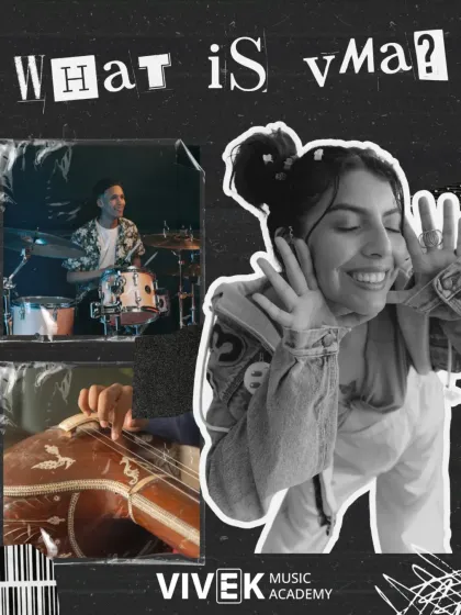 We are a home for all kinds of music. This collage captures the vibrant energy of our academy, from a student finding their rhythm on the drums to another exploring the nuances of Indian classical instruments. Whatever your passion, you can pursue it here.