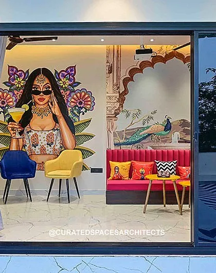 This project was about creating a vibrant escape. We turned an underused room into a colorful family lounge that opens onto a chic terrace, perfect for movie nights with its built-in projector screen or simply relaxing with friends.