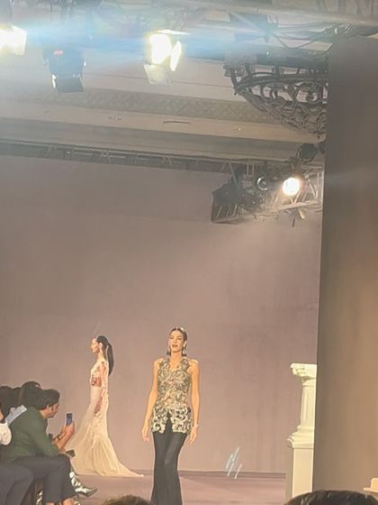 A shot from the runway at India Couture Week. Witnessing the final presentation of a collection gives me a deeper appreciation for the creative work I help protect.