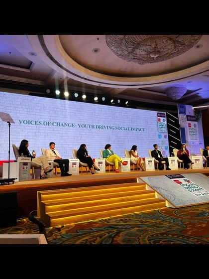 A panel on youth-driven social impact at the TOI Social Impact Summit. Our team handled all technical aspects, including show running and console management, for this important two-day summit.