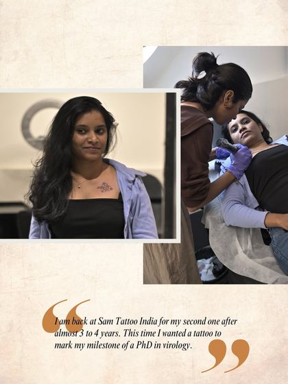 "This time I wanted a tattoo to mark my milestone of a PhD in virology." We are honored to help clients commemorate their biggest life achievements.