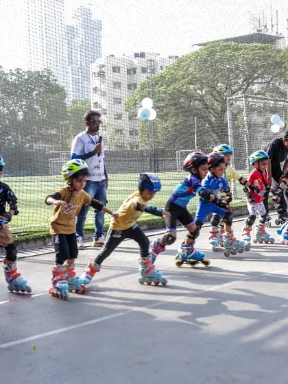 The future of skating, all lined up and ready to go. Our championships have categories for all age groups, giving even the youngest beginners a chance to experience the thrill of the race.