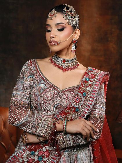 A beautiful shot showing the detail of the makeup with eyes down. The blending is seamless, and the look is pure perfection.