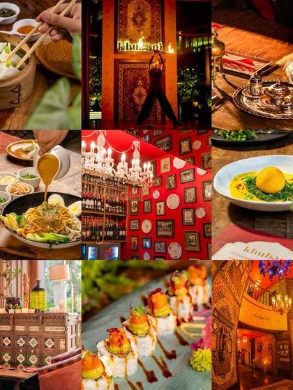 Khubani is more than a place; it's an experience. This collage captures the essence of our world: captivating ambiance, extraordinary flavors, and unforgettable entertainment.