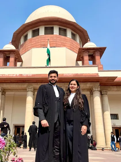 Arguing a bail matter at the Supreme Court just two days before my wedding, and securing a favorable order. It was a great start to a new chapter, pictured here with my wife, who is also a practicing advocate.