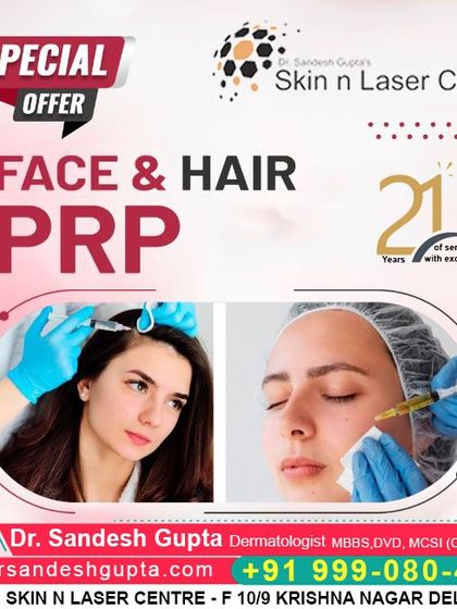 I offer PRP treatments for both face and hair. This versatile therapy uses your own blood's healing properties to rejuvenate skin and stimulate hair follicles.