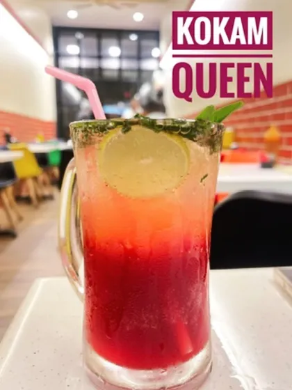 My Kokam Queen is a refreshing mojito made with kokum. It's a unique and delicious drink that's perfect for summer.