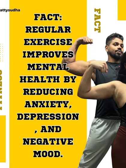 Fitness Fact: Regular exercise is not just for your body. It significantly improves mental health by reducing anxiety, depression, and negative moods.