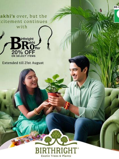 The celebration doesn't have to end! If you missed the Rakhi offer, I've extended it. It's another chance to gift your sibling a plant that represents your ever growing bond.